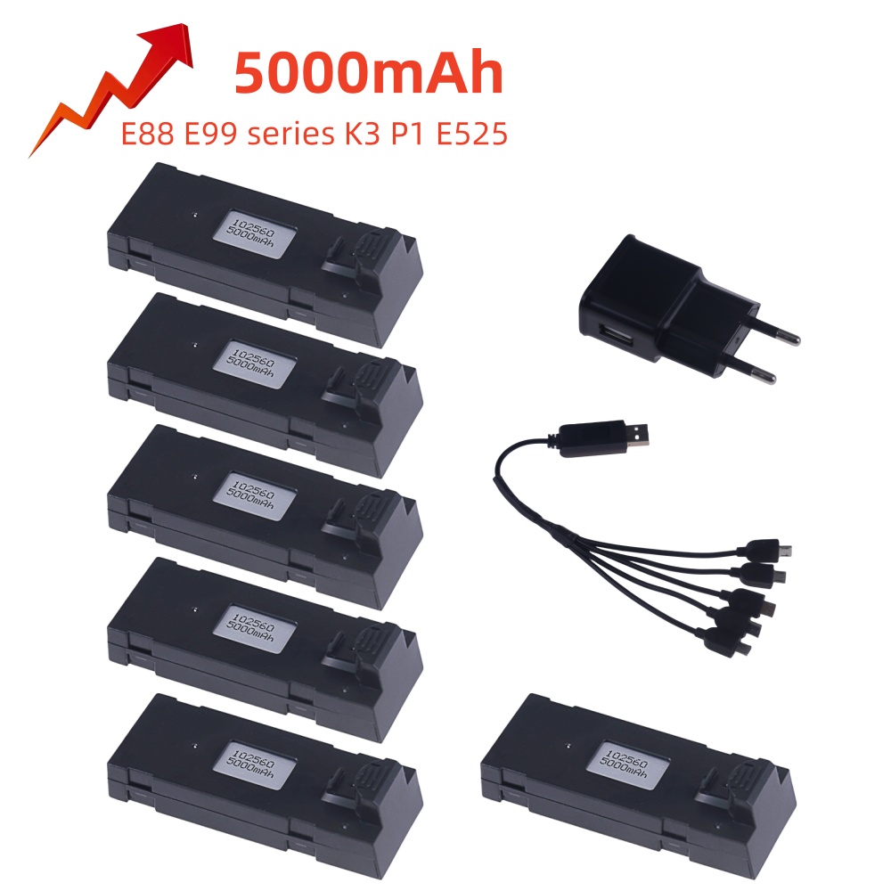 Drone Rc E88 Pro - 3.7V 5000Mah RC Drone Battery Accessory