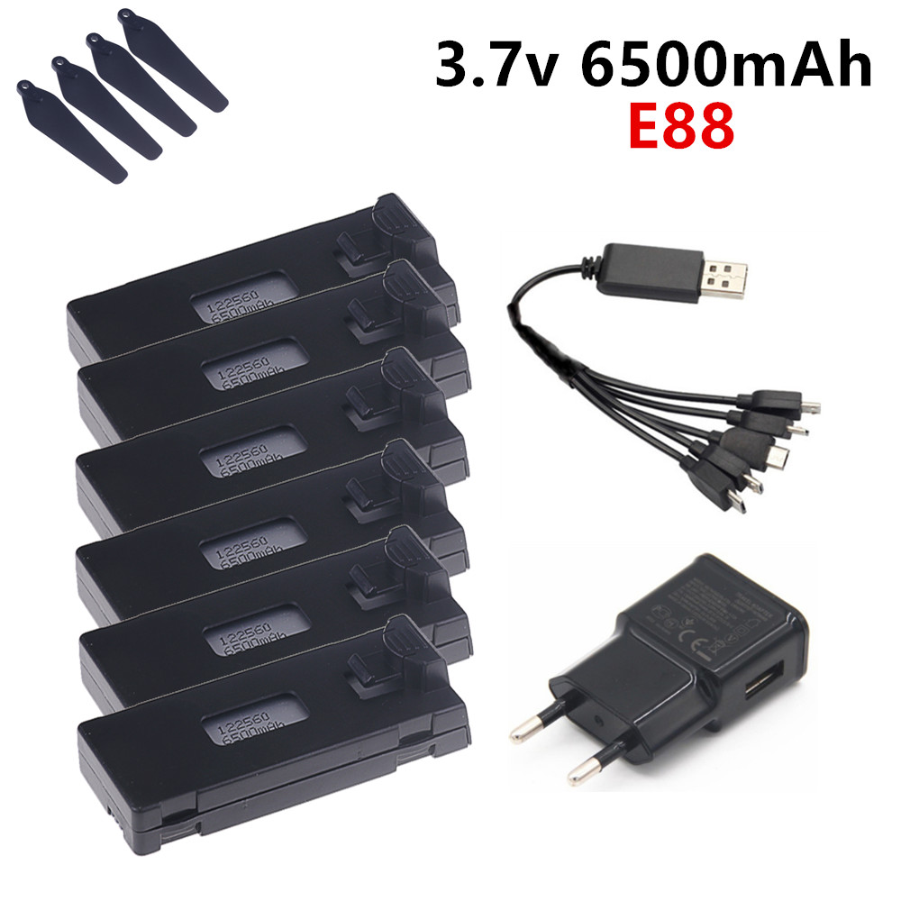 3.7V 6500mAh Lipo Battery For  - Drone Rc E88 Pro recension och pris