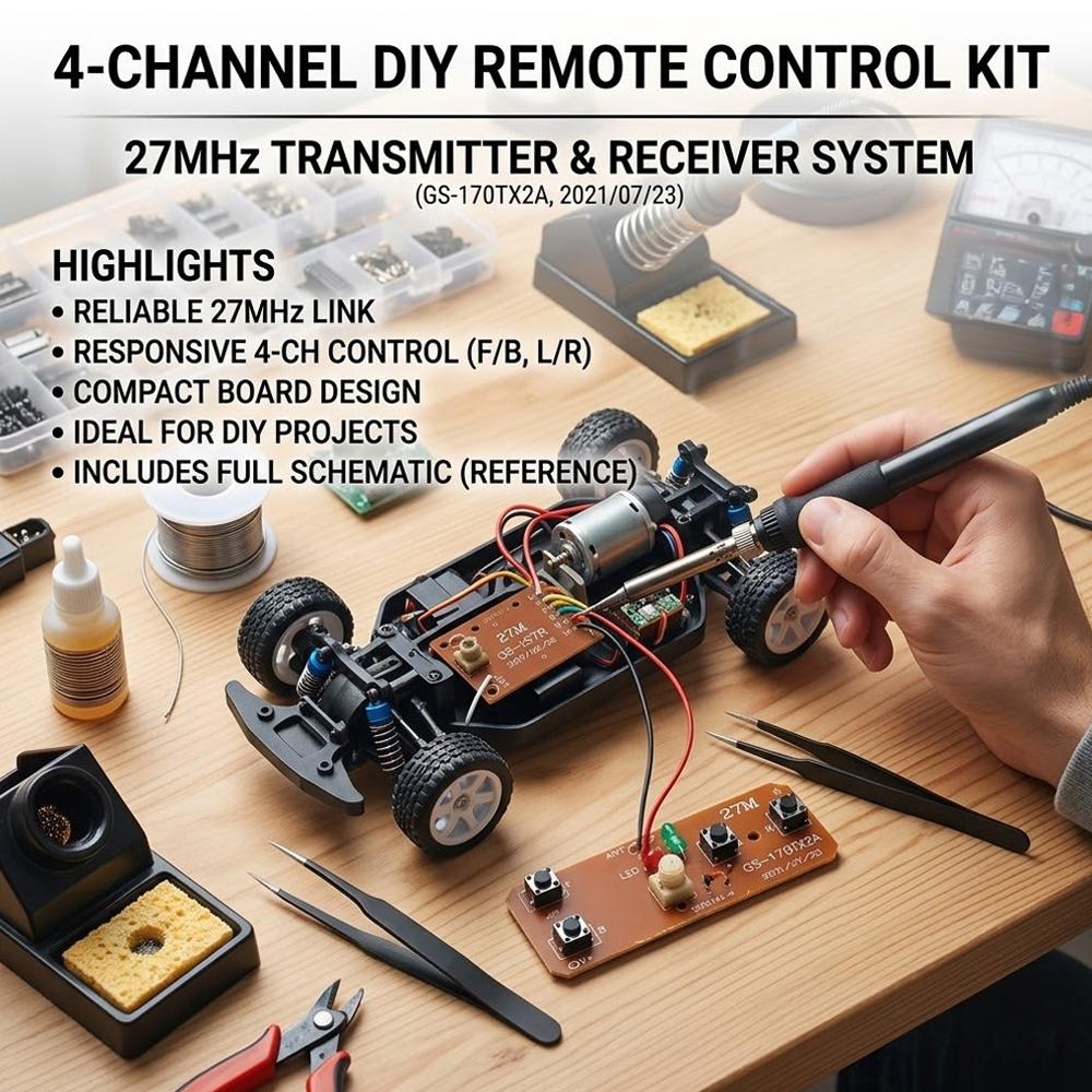 27MHz Remote Control Kit 4CH W - Joystick Rc Drone recension och pris