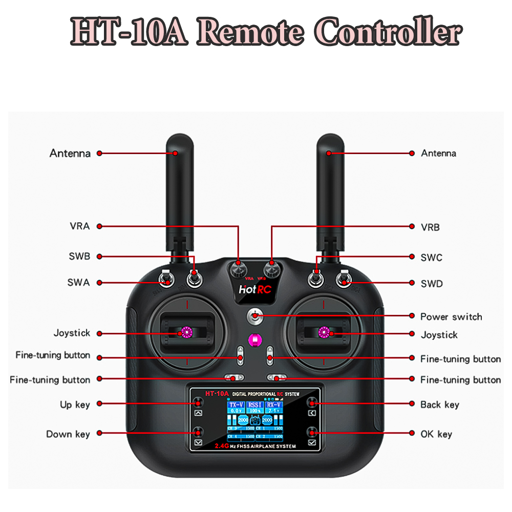 Hotrc Hot RC HT-10A HT10A 2.4G - Drone Rc Parts recension och pris