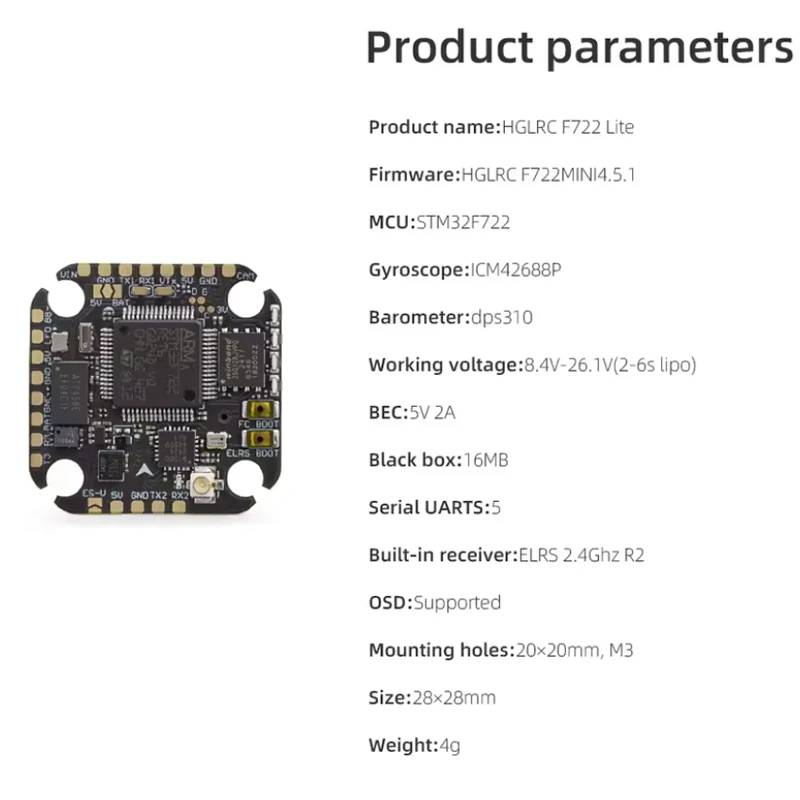 HGLRC SPECTER F722 Lite Flight - Betaflight Flight Controller recension och pris