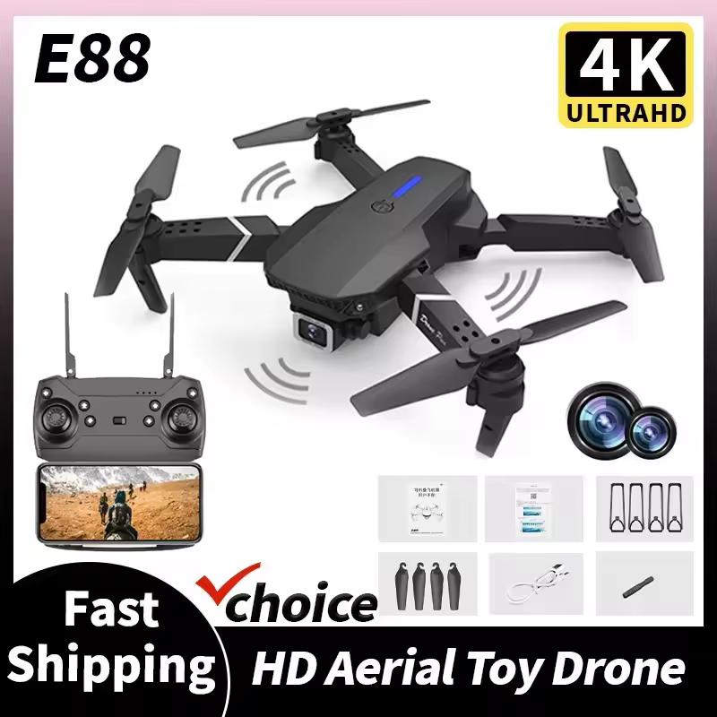 2026 New E88 Pro RC Drone 4K 1 - Drone Rc E88 Pro recension och pris